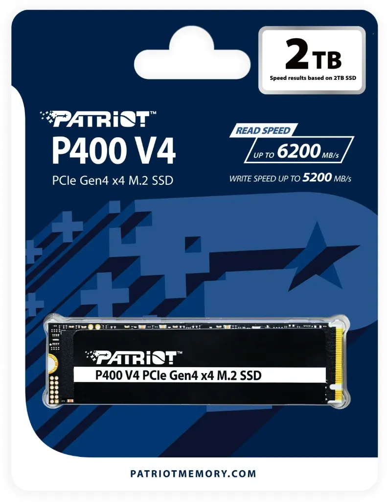 Patriot P400 V4 2TB M.2 2280 PCIe Gen4 x4