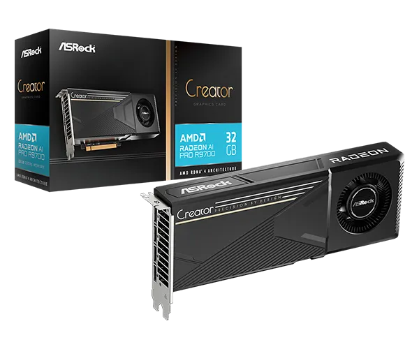 ASRock Creator Radeon AI PRO R9700 32GB