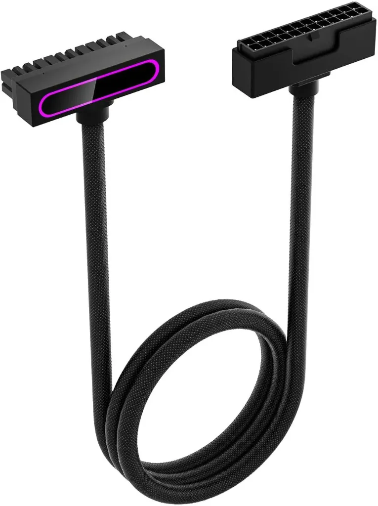 AsiaHorse Hydrus-24PIN PC PSU Extension Cable ARGB LED (Black)