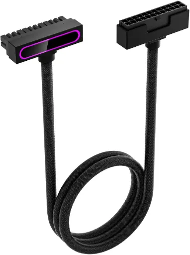 AsiaHorse Hydrus-24PIN PC PSU Extension Cable ARGB LED (Black)